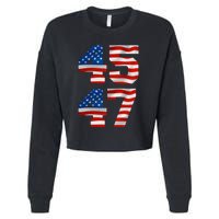 45 47 Trump 2024 Cropped Pullover Crew