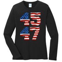 45 47 Trump 2024 Ladies Long Sleeve Shirt