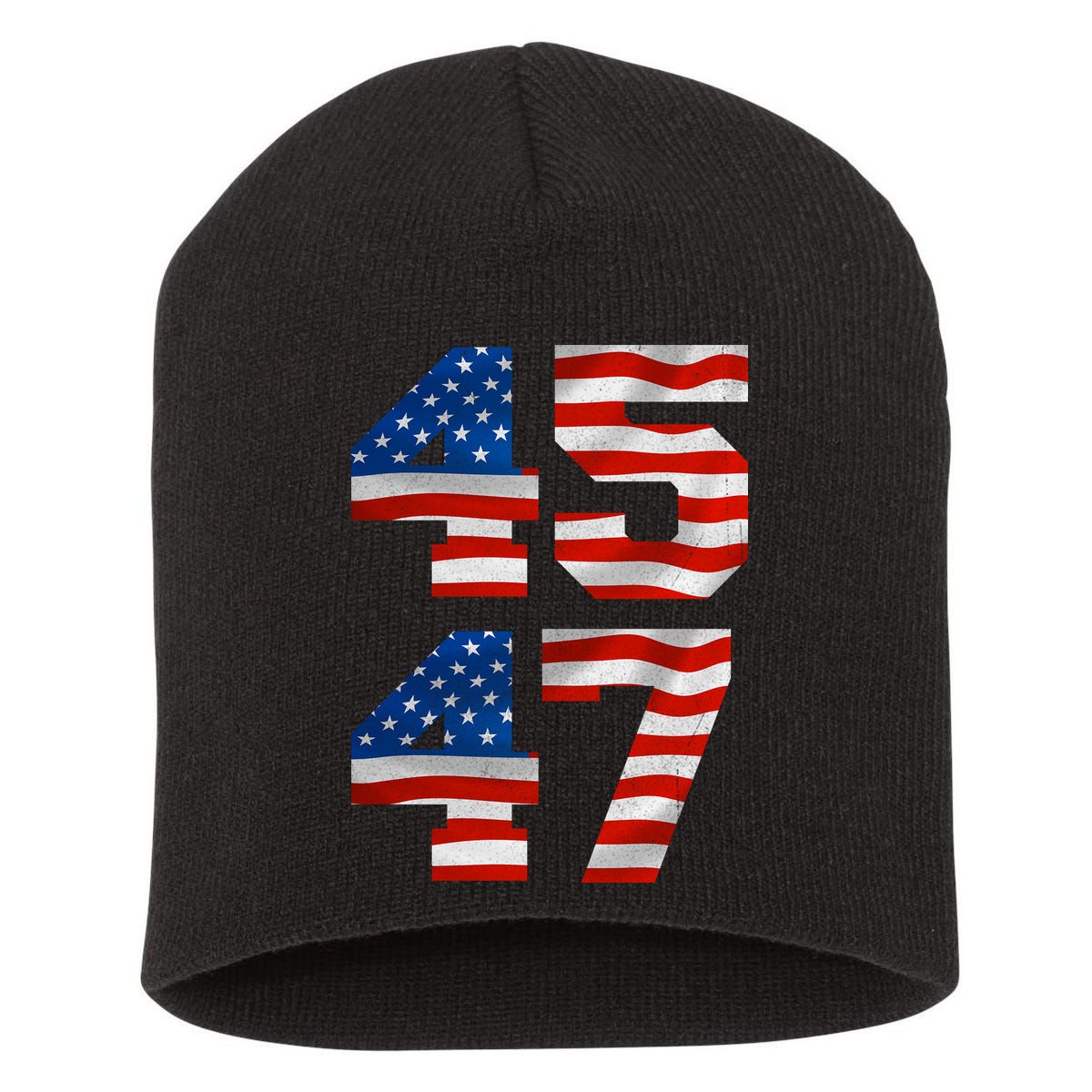 45 47 Trump 2024 Short Acrylic Beanie