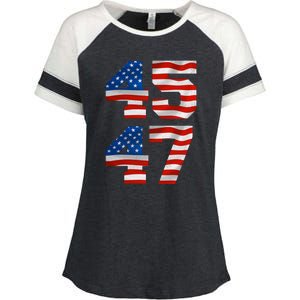 45 47 Trump 2024 Enza Ladies Jersey Colorblock Tee