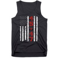 45 47 Trump Vintage Usa Flag 2024 President Election Tank Top