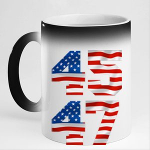 45 47 Trump 2024 11oz Black Color Changing Mug