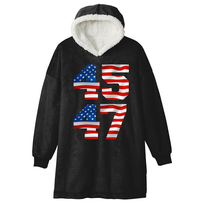 45 47 Trump 2024 Hooded Wearable Blanket