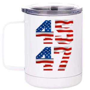 45 47 Trump 2024 12 oz Stainless Steel Tumbler Cup