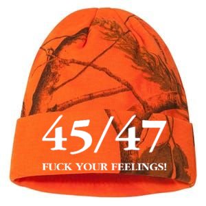 45 47 Trump 2024 Fuck Your Feelings Kati Licensed 12" Camo Beanie