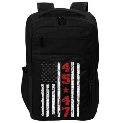 45 47 Trump Vintage Usa Flag 2024 President Election Politic Impact Tech Backpack