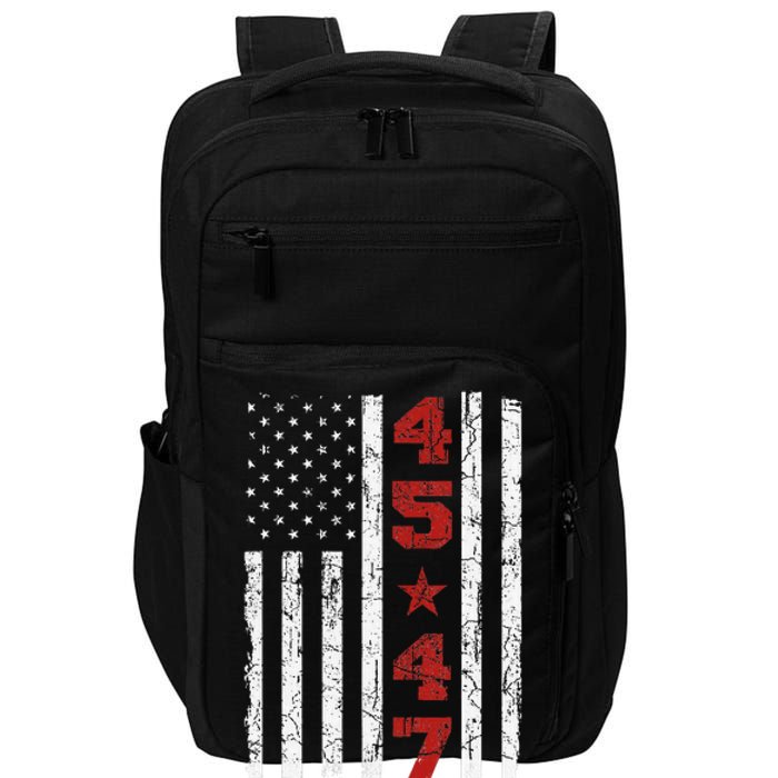 45 47 Trump Vintage Usa Flag 2024 President Election Politic Impact Tech Backpack