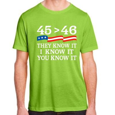 45 > 46 They Know It I Know It You Know It Trump President Adult ChromaSoft Performance T-Shirt