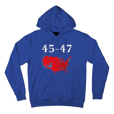 45 47 Trump Election Map 2024 Hoodie