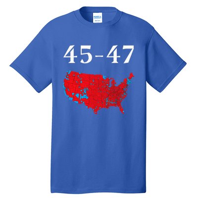 45 47 Trump Election Map 2024 Tall T-Shirt