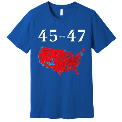 45 47 Trump Election Map 2024 Premium T-Shirt