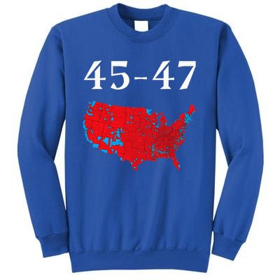 45 47 Trump Election Map 2024 Tall Sweatshirt