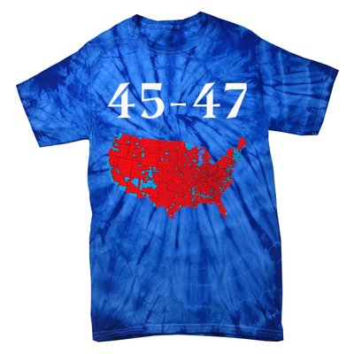 45 47 Trump Election Map 2024 Tie-Dye T-Shirt