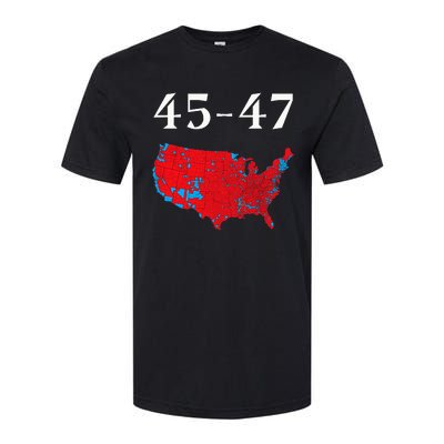 45 47 Trump Election Map 2024 Softstyle CVC T-Shirt