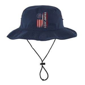 45 47 Trump 2024 American Flag Legacy Cool Fit Booney Bucket Hat