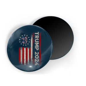 45 47 Trump 2024 American Flag Magnet