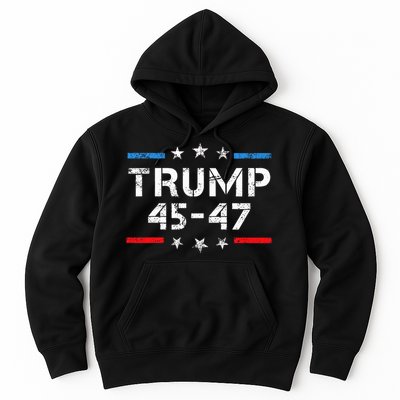 45 47 Trump 2024 American Flag Hoodie