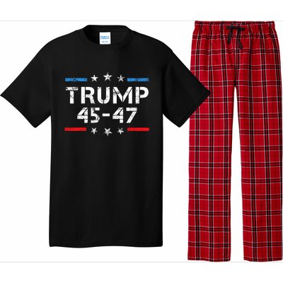 45 47 Trump 2024 American Flag Pajama Set