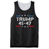 45 47 Trump 2024 American Flag Mesh Reversible Basketball Jersey Tank