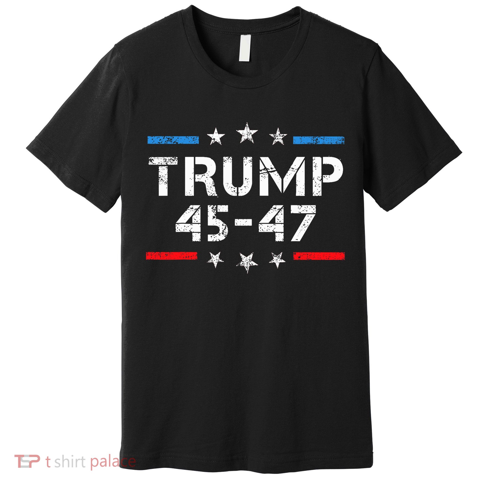 45 47 Trump 2024 American Flag Premium T-Shirt