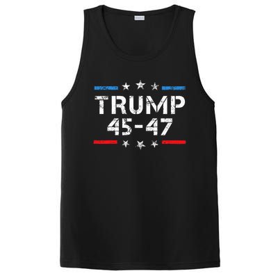 45 47 Trump 2024 American Flag PosiCharge Competitor Tank