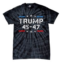 45 47 Trump 2024 American Flag Tie-Dye T-Shirt