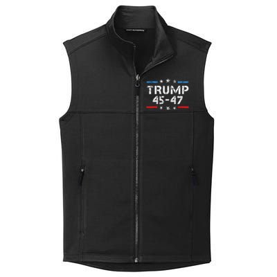 45 47 Trump 2024 American Flag Collective Smooth Fleece Vest