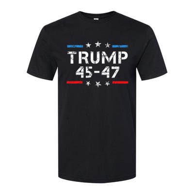 45 47 Trump 2024 American Flag Softstyle® CVC T-Shirt