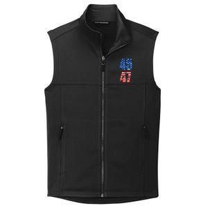 45 47 Trump 2024 Red White Blue American Flag Collective Smooth Fleece Vest