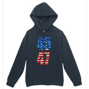 45 47 Trump 2024 Red White Blue American Flag Urban Pullover Hoodie