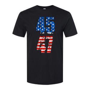 45 47 Trump 2024 Red White Blue American Flag Softstyle CVC T-Shirt