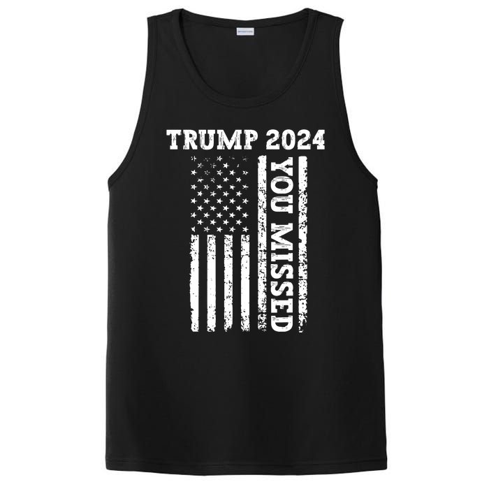 45 47 Trump 2024 American Flag Trump 2024 You Missed PosiCharge Competitor Tank