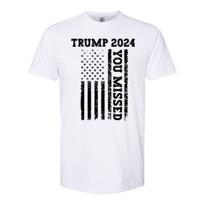 45 47 Trump 2024 American Flag Trump 2024 You Missed Softstyle® CVC T-Shirt