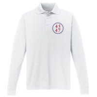 45 47 Trump Victory Performance Long Sleeve Polo