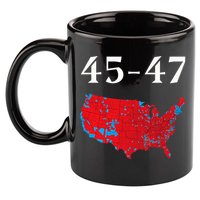 45 47 Trump Election Map 2024 11oz C Handle Ceramic Mug