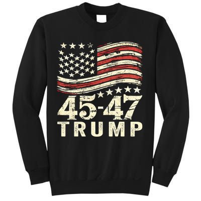 45 47 Usa Flag Trump Inauguration Day 2025 Sweatshirt