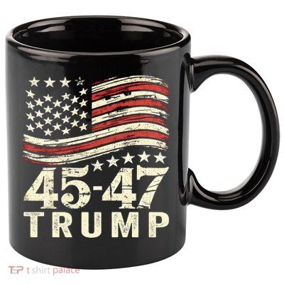 45 47 Usa Flag Trump Inauguration Day 2025 11oz C Handle Ceramic Mug