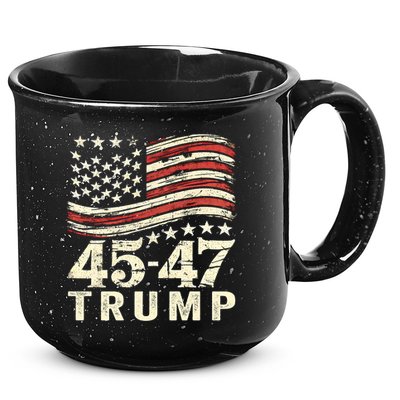 45 47 Usa Flag Trump Inauguration Day 2025 15oz Campfire Ceramic Mug