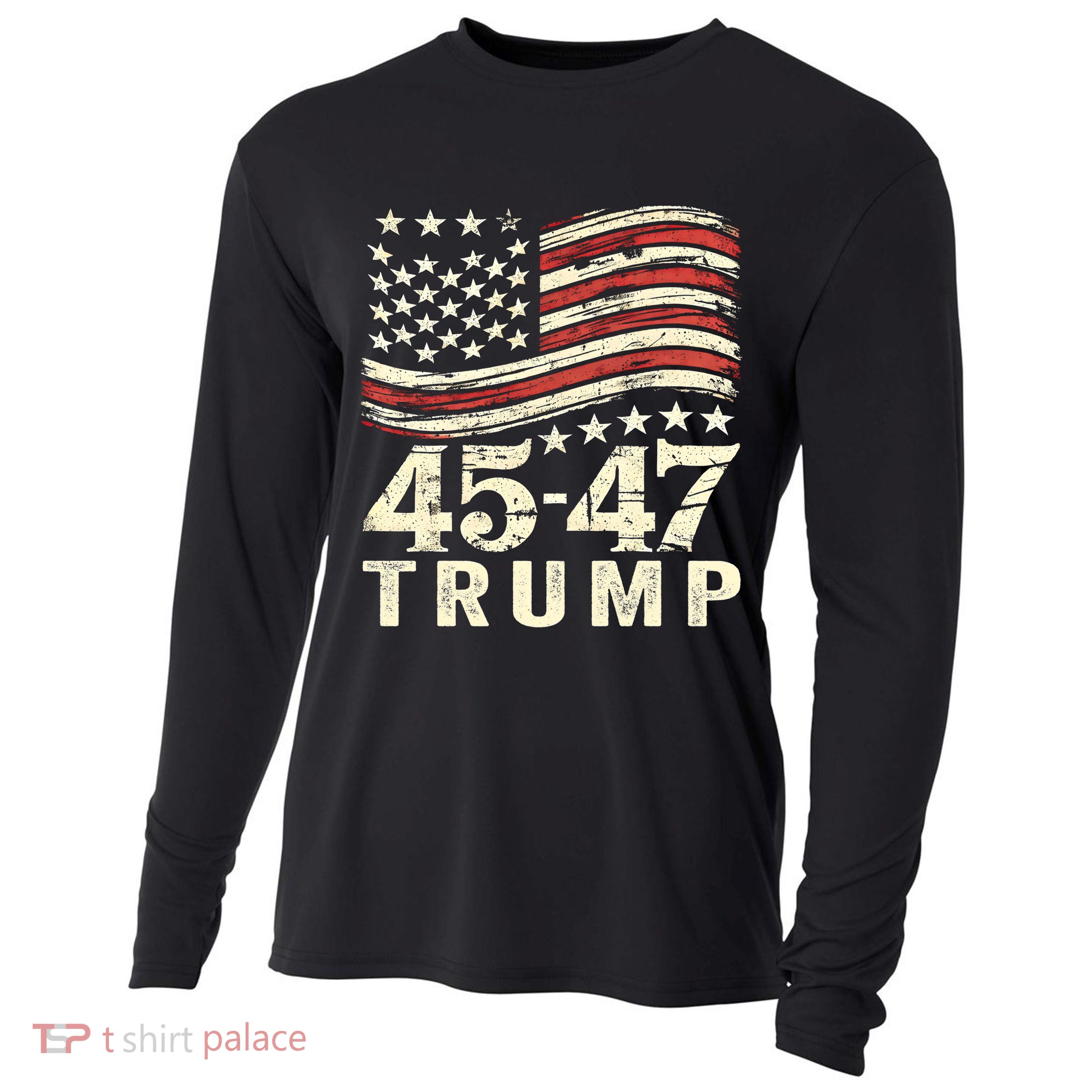 45 47 Usa Flag Trump Inauguration Day 2025 Cooling Performance Long Sleeve Crew