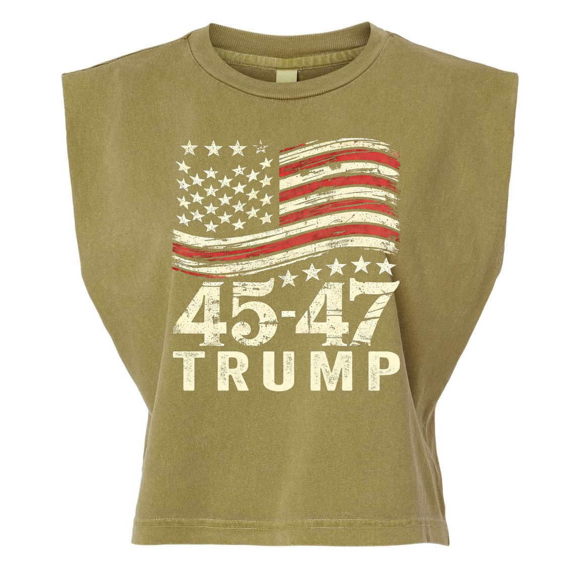 45 47 Usa Flag Trump Inauguration Day 2025 Garment-Dyed Women's Muscle Tee
