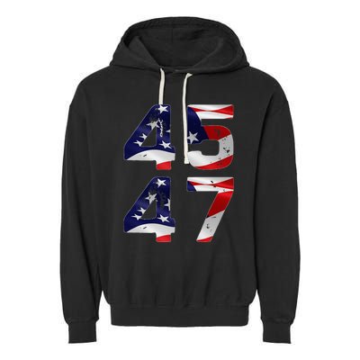 45 47 Usa Flag Garment-Dyed Fleece Hoodie