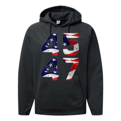 45 47 Usa Flag Performance Fleece Hoodie