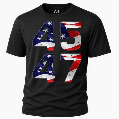 45 47 Usa Flag Cooling Performance Crew T-Shirt