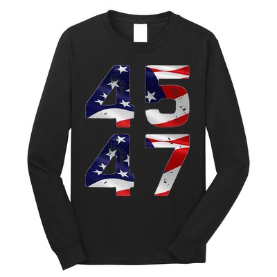 45 47 Usa Flag Long Sleeve Shirt