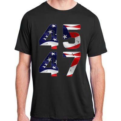 45 47 Usa Flag Adult ChromaSoft Performance T-Shirt