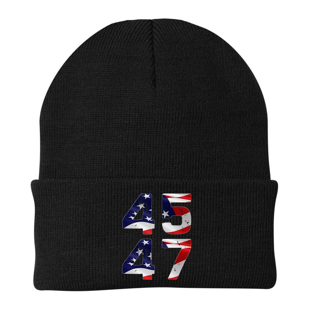 45 47 Usa Flag Beanie
