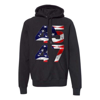 45 47 Usa Flag Premium Hoodie