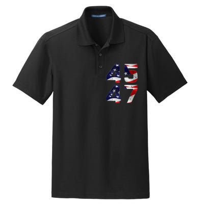 45 47 Usa Flag Dry Zone Grid Polo