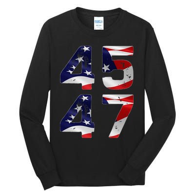 45 47 Usa Flag Tall Long Sleeve T-Shirt