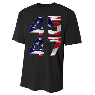 45 47 Usa Flag Performance Sprint T-Shirt